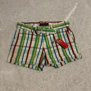 Striped Multicolor Women's Cargo Shorts